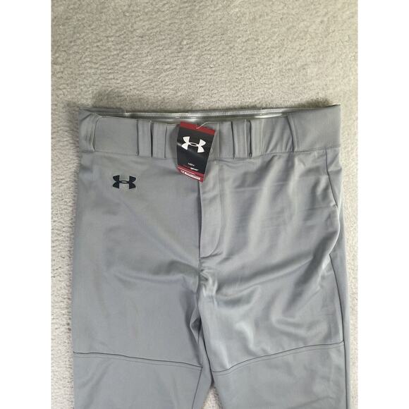 NWT Under Armour Baseball Pants XL 34x28 Heat Gear Gray NEW Stretch Waist - Picture 2 of 16